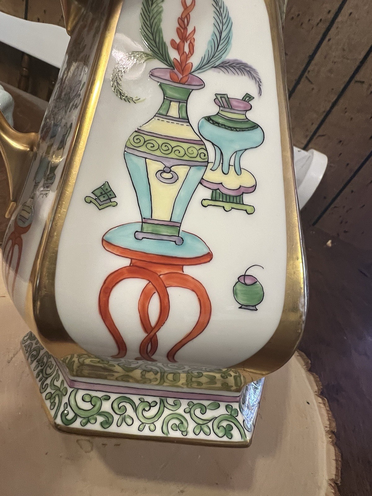 1903 to 1905 Pickard Hand Painted Water Pitcher in Chinoiserie style Rare 1903 to 1905 Pickard Hand Painted Water Pitcher in Chinoiserie style Rare