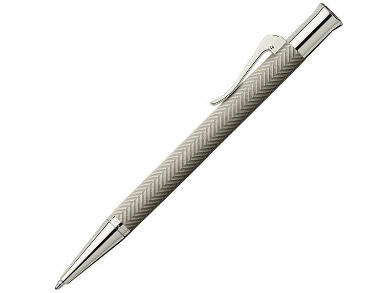 Graf Von Faber Castell Light Grey Guilloche Ciselé Ballpoint Pen (#146732)