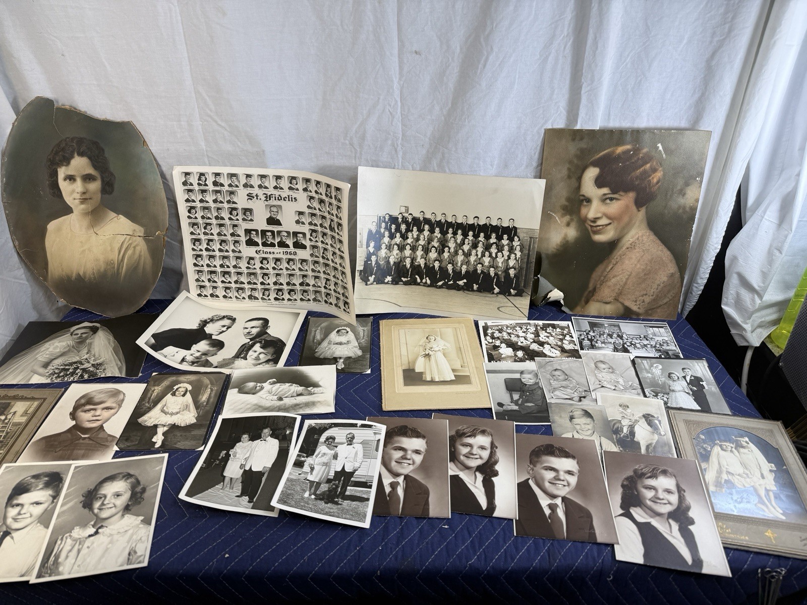 Vintage Photo Lot 1920s-60s Black White Studio Portrait Catholic School Ephemera