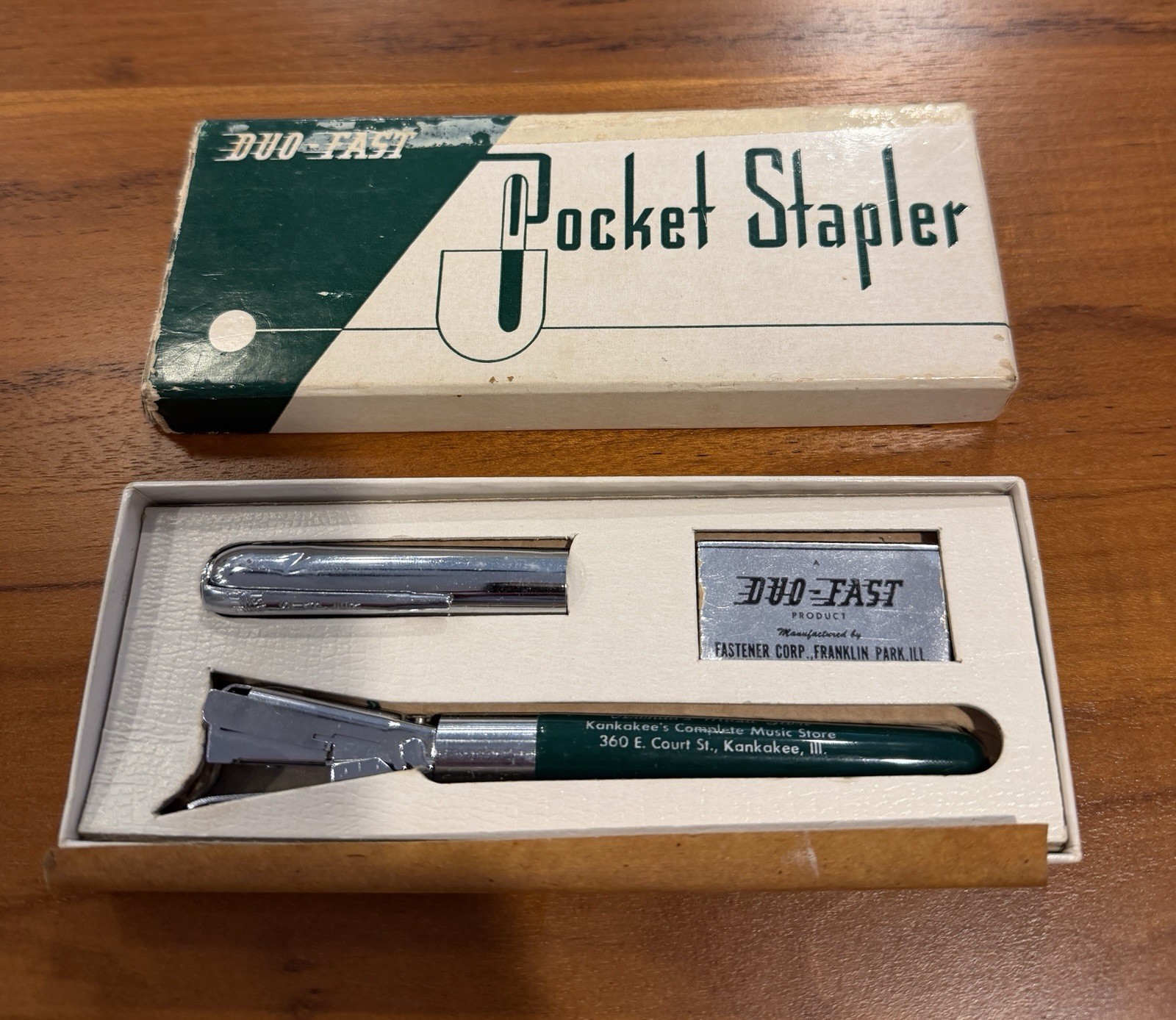 Vintage Duo-Fast Promotional Pocket Stapler w/ Original Box