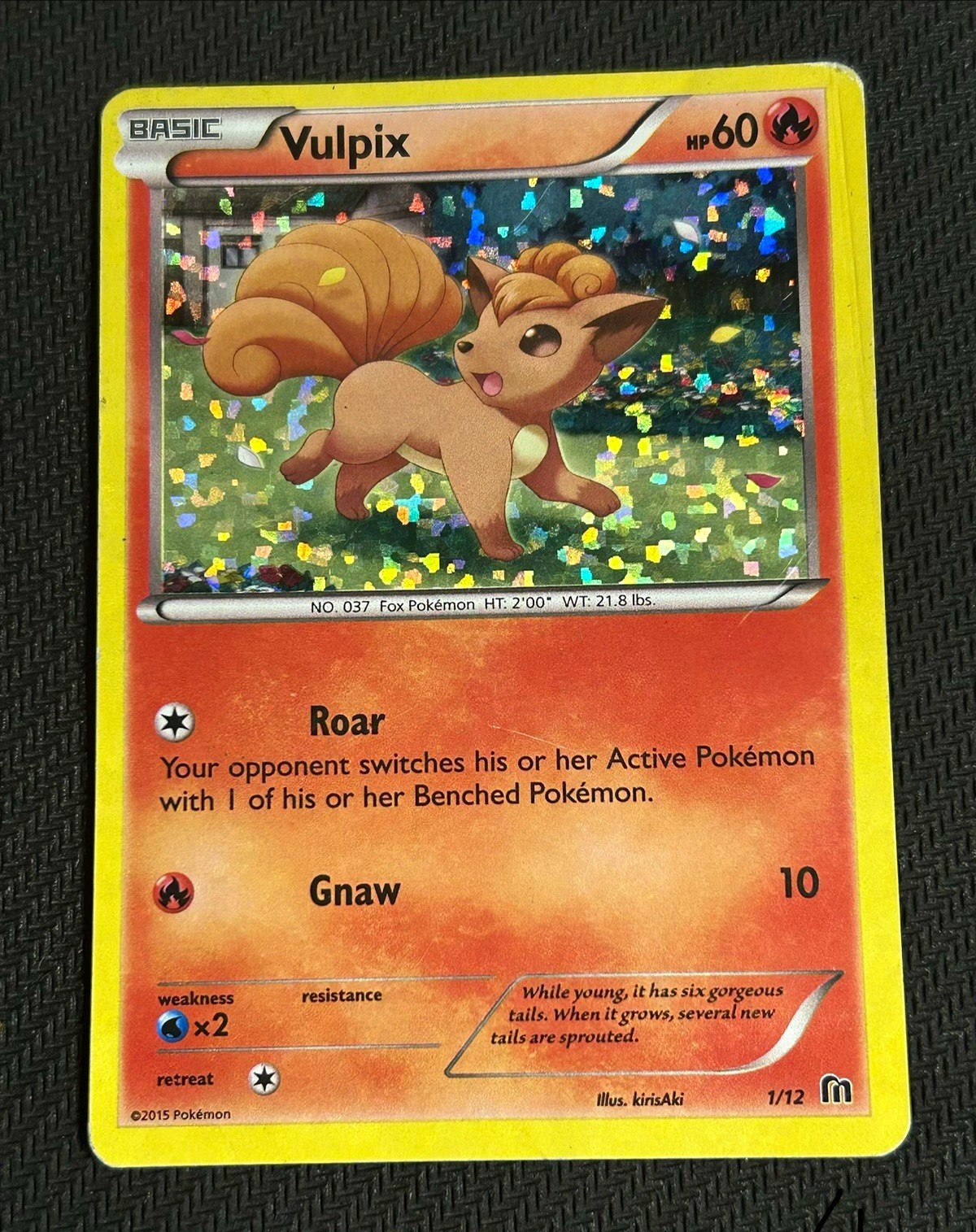Vulpix 1/12 McDonald\'s Collection 2015 Holo Promo English 60 HP Basic