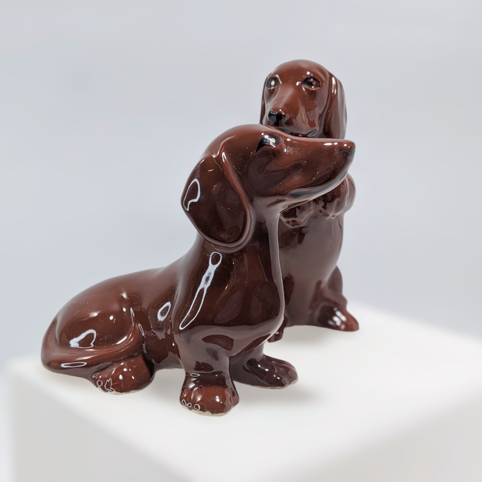 Vintage Marston Dachshund Weiner Dog ceramic Salt & Pepper Shakers OP Vintage Marston Dachshund Weiner Dog ceramic Salt & Pepper Shakers OP