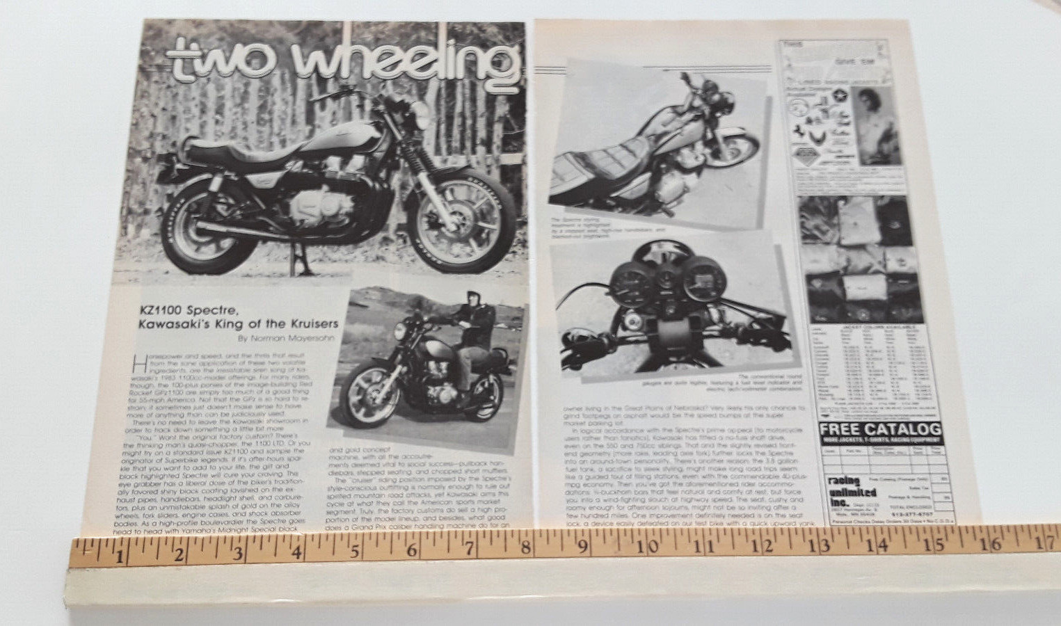 1983 KAWASAKI KZ1100 SPECTRE ORIGINAL 1983 ARTICLE
