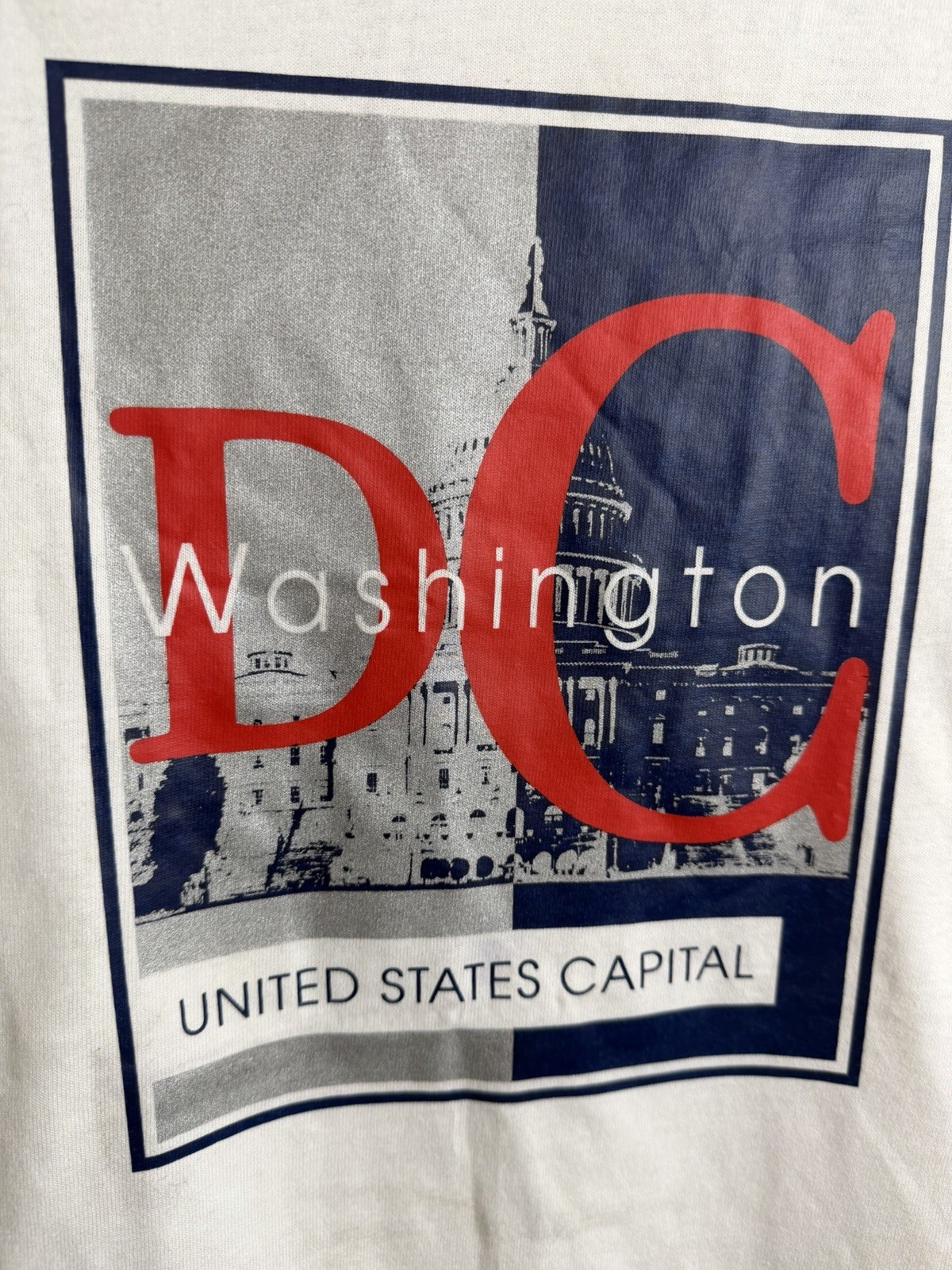Vintage Washington DC Nation’s Capital Delta Tshirt Size Large White Vintage Washington DC Nation’s Capital Delta Tshirt Size Large White