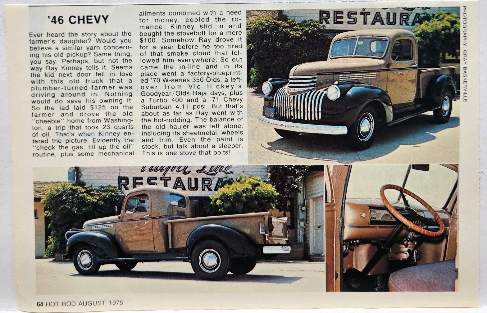 1946 Chevrolet Pickup Chevy Custom Original Print Ad Hot Rod Magazine