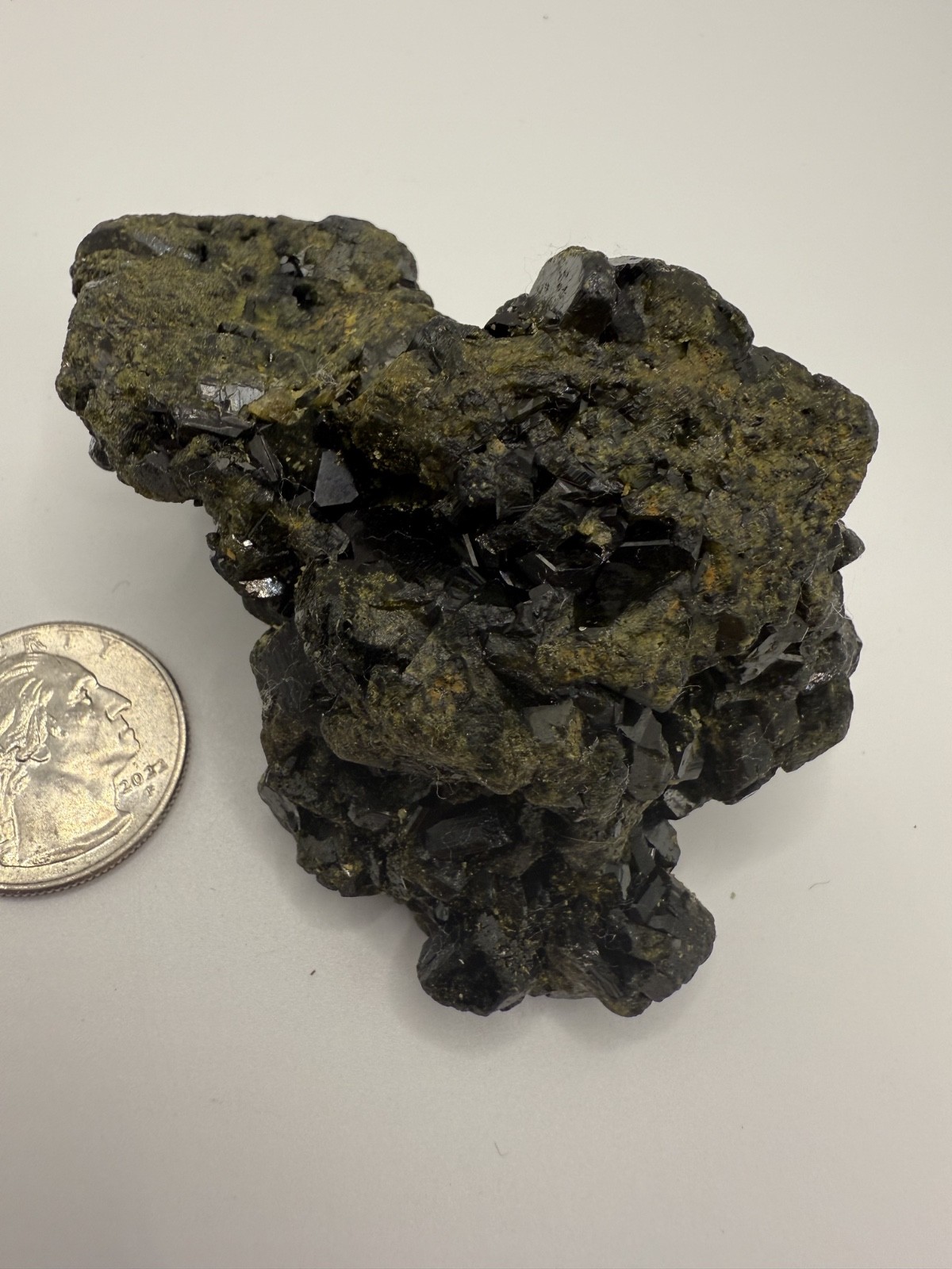 Natural Green Epidote Crystals Gemstone Specimen 165g Raw Mineral Pakistan G135