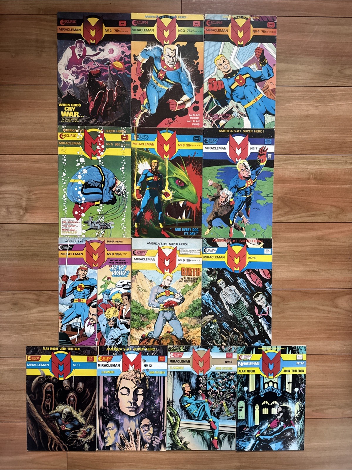 Miracleman #2 3 4 5 6 7 8 9 10 11 12 13 14 **Lot of 13** Eclipse Comics 1985