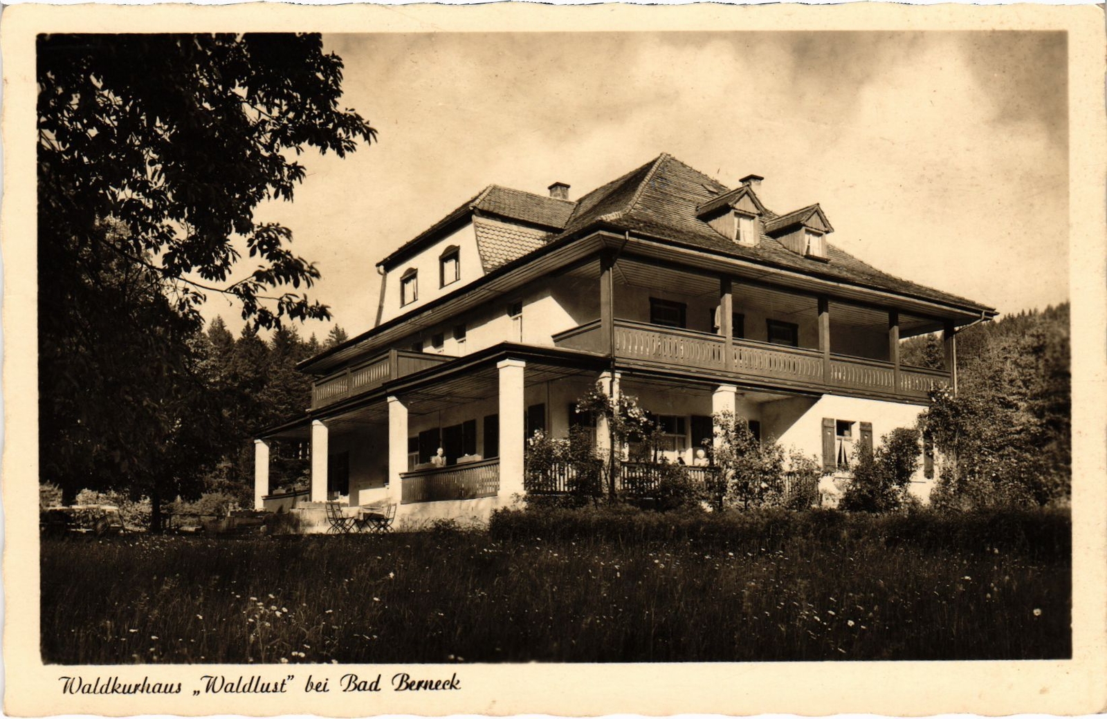 Old postcard Bad Berneck im Fictelgebirge Waldkurhaus Waldlust GERMANY (1381170)