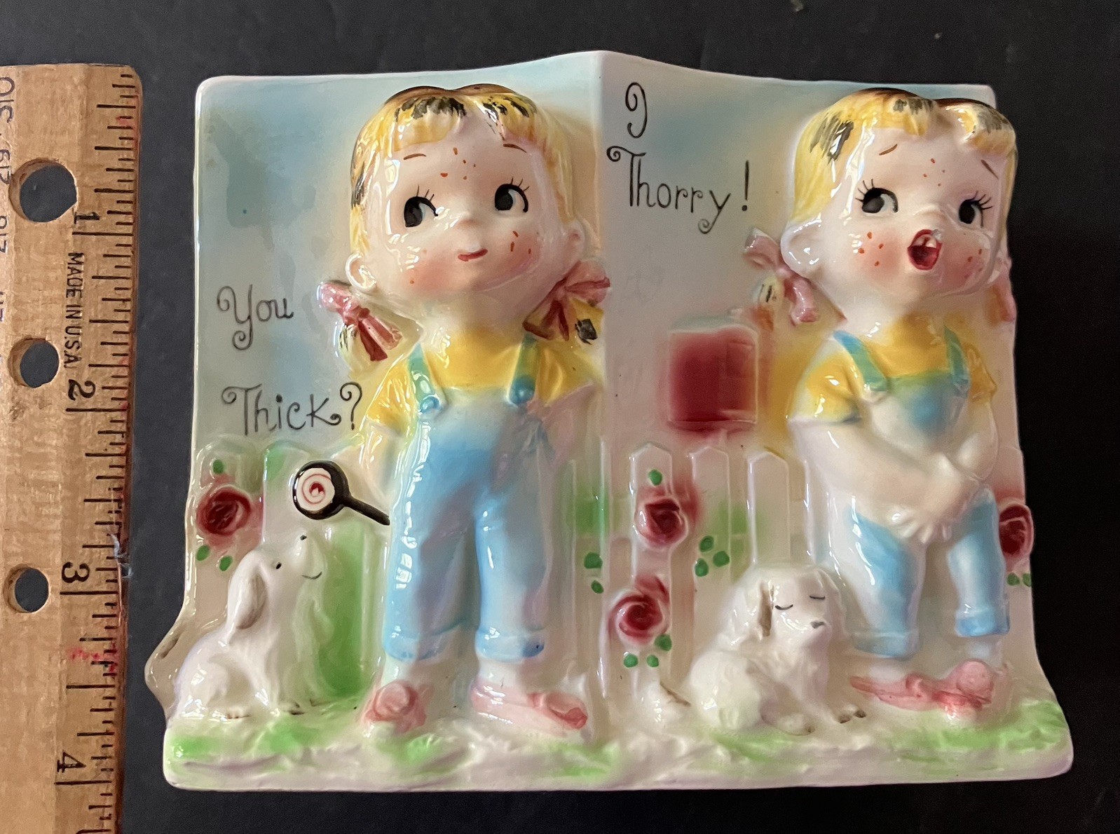 RARE Vintage 1950’s Rubens Ceramic Planter - You Thick? - I’m Thorry RARE Vintage 1950’s Rubens Ceramic Planter - You Thick? - I’m Thorry