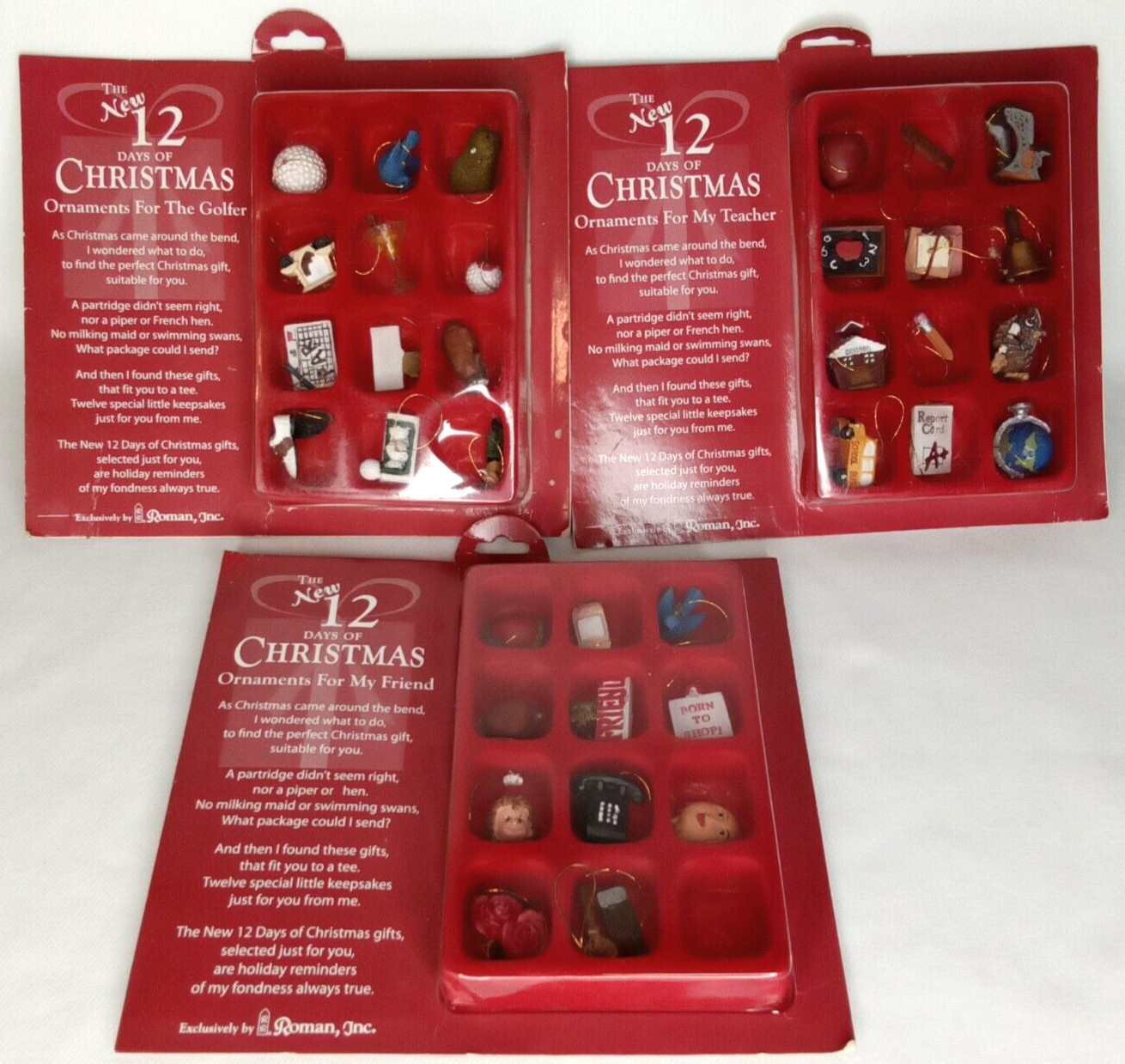 Vintage 1990s Roman Inc Miniature Christmas Ornament With Original Box Set Of 33 Vintage 1990s Roman Inc Miniature Christmas Ornament With Original Box Set Of 33