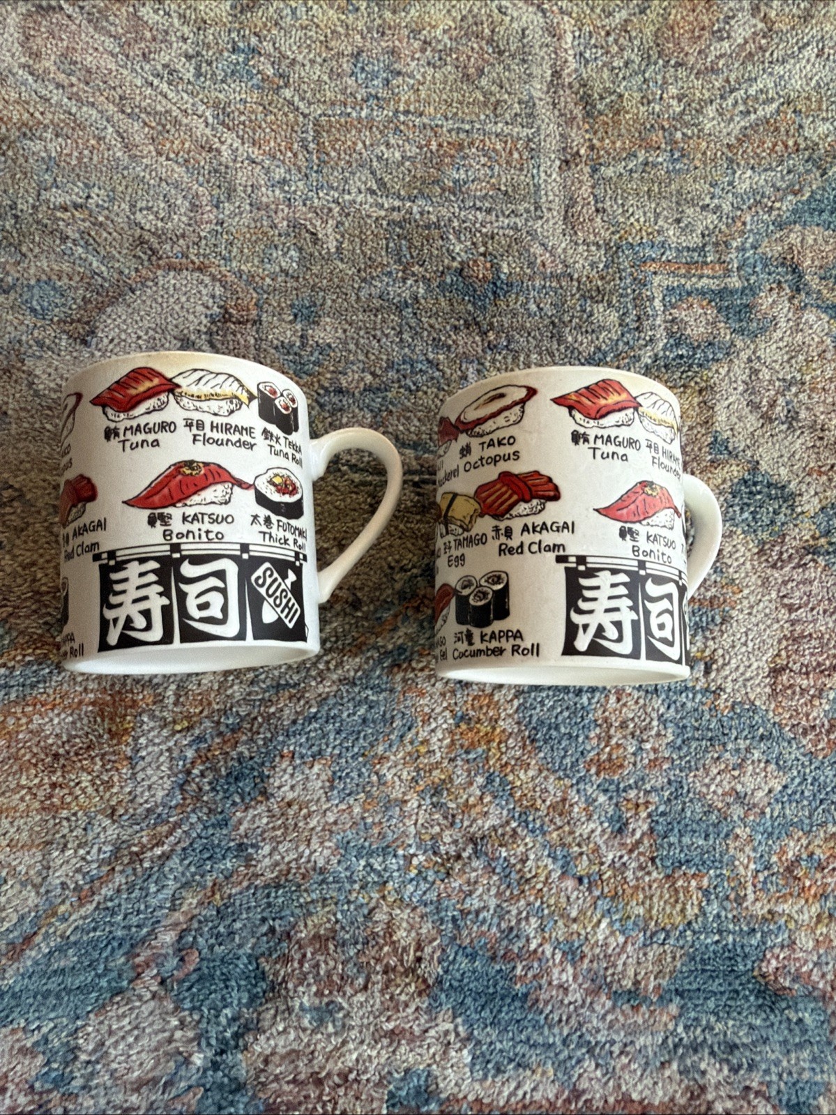 Mino Ware Sushi Tea Mug 9oz Pair