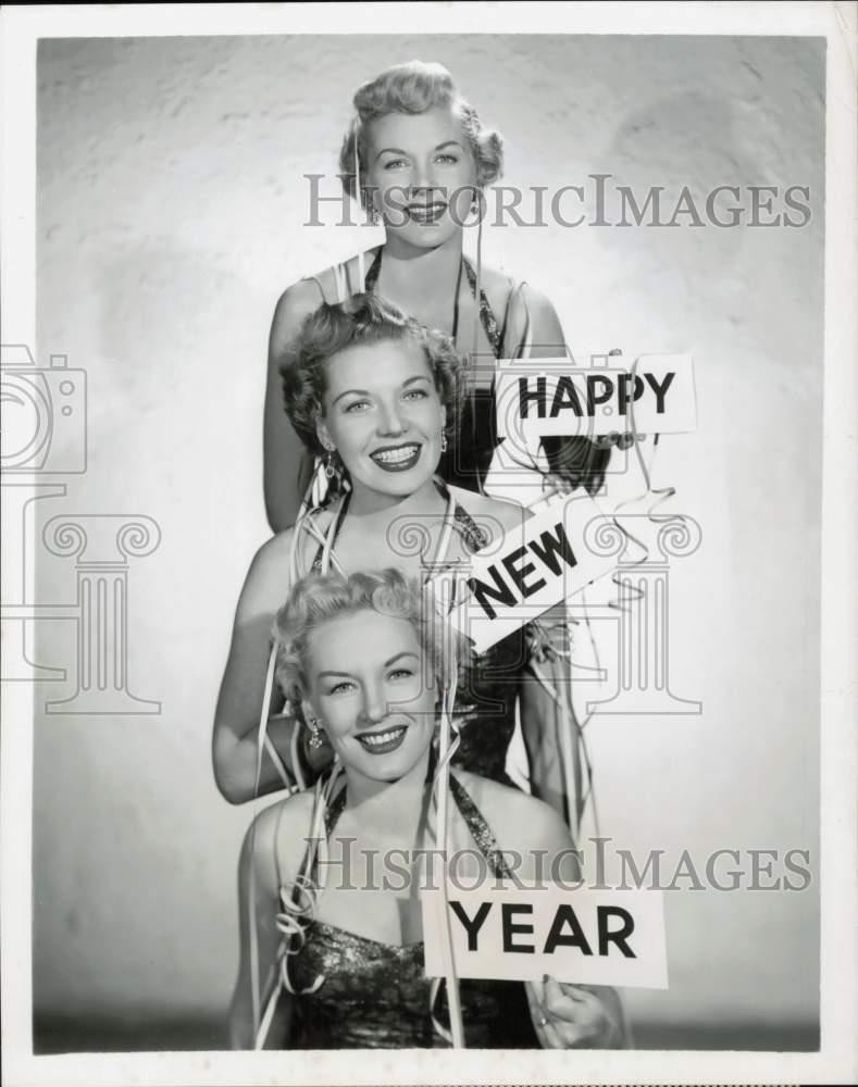 1953 Press Photo Alice, Marilyn & Yvonne King on the \ 1953 Press Photo Alice, Marilyn & Yvonne King on the \