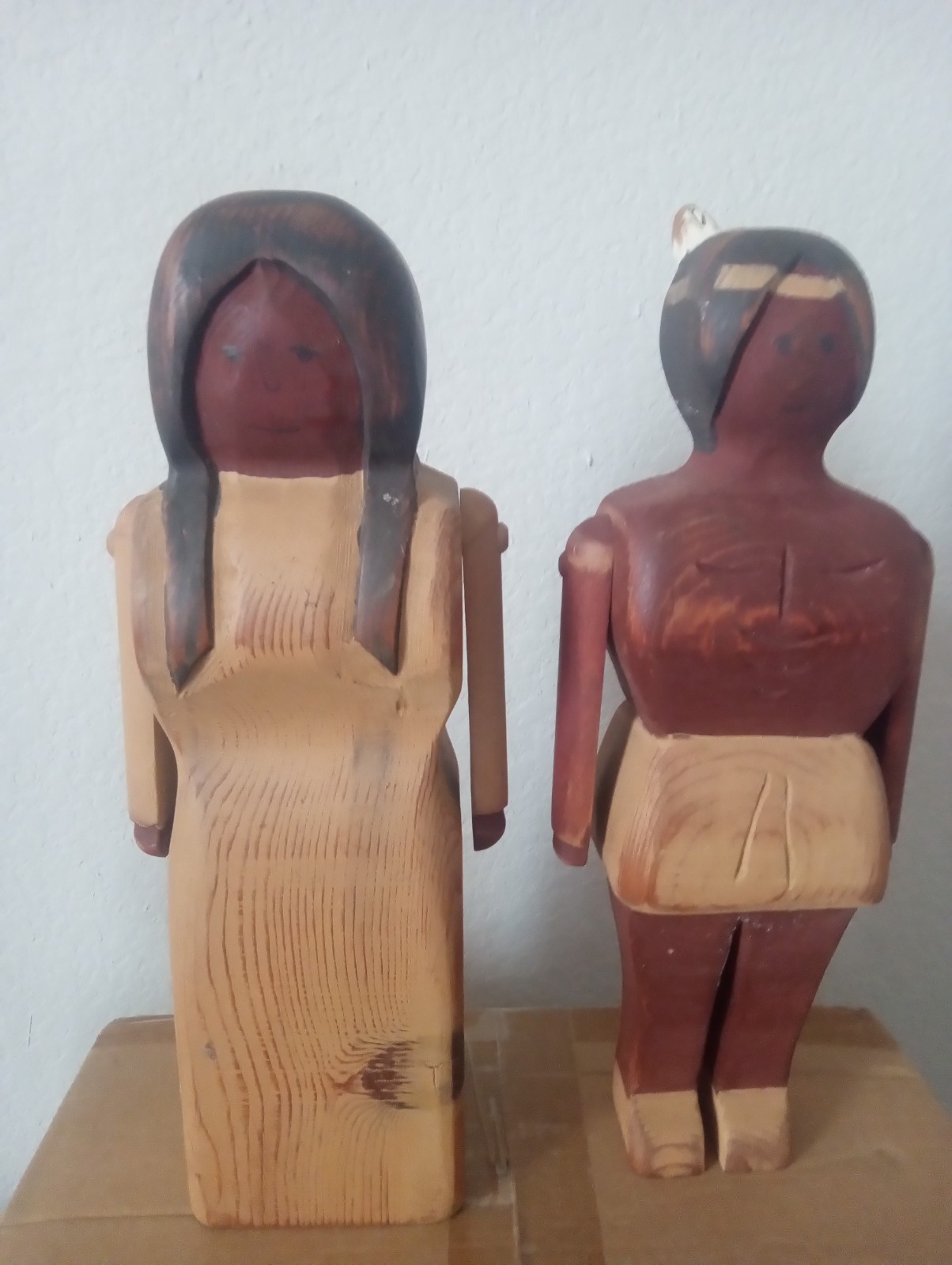 Wooden Native American Figurines Vintage and pre-owned Wooden Native American Figurines Vintage and pre-owned