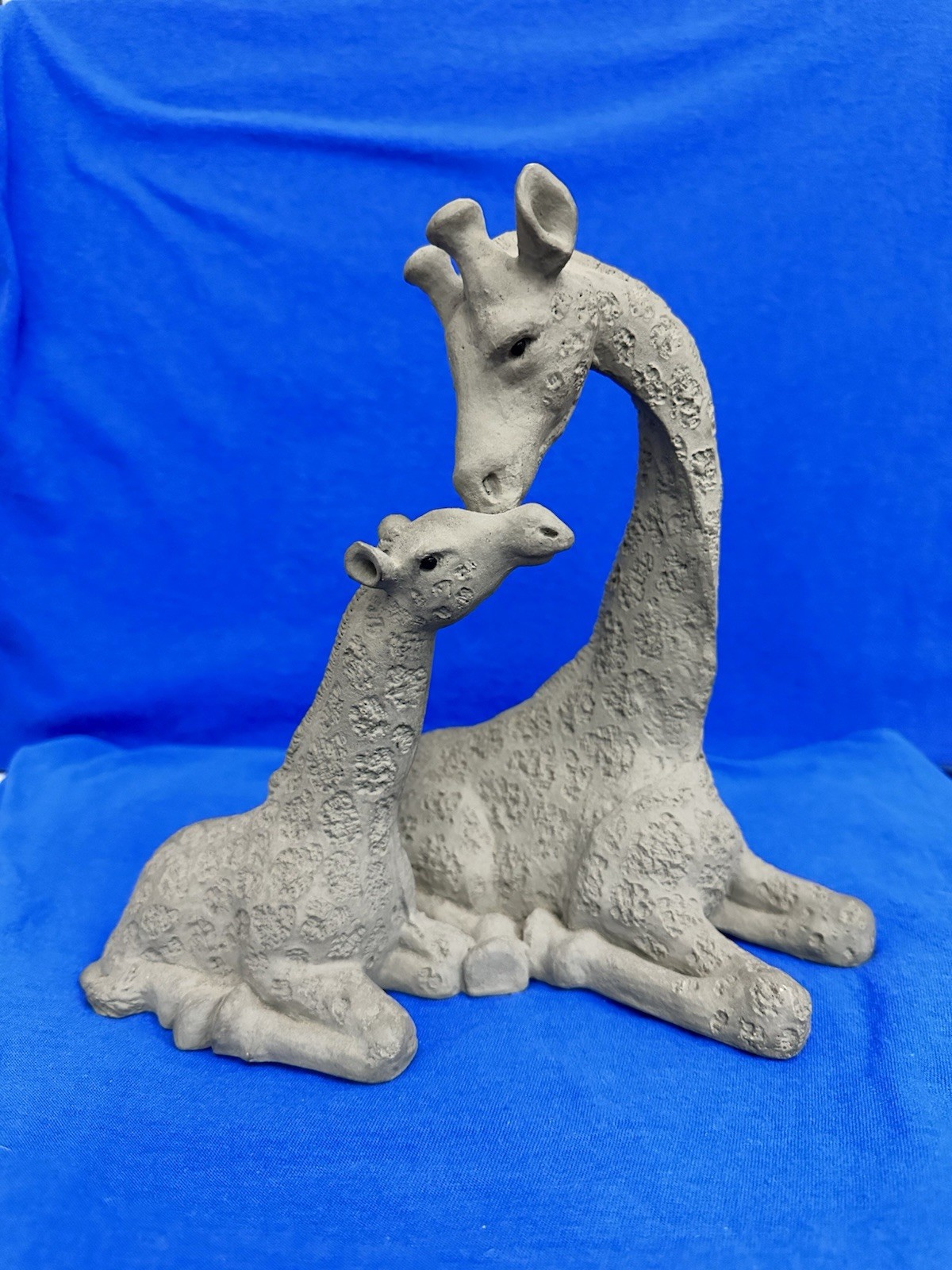 Vintage Delfino-Giraffe Mother & Baby Sculpture-Artist Signed 1976 Vintage Delfino-Giraffe Mother & Baby Sculpture-Artist Signed 1976