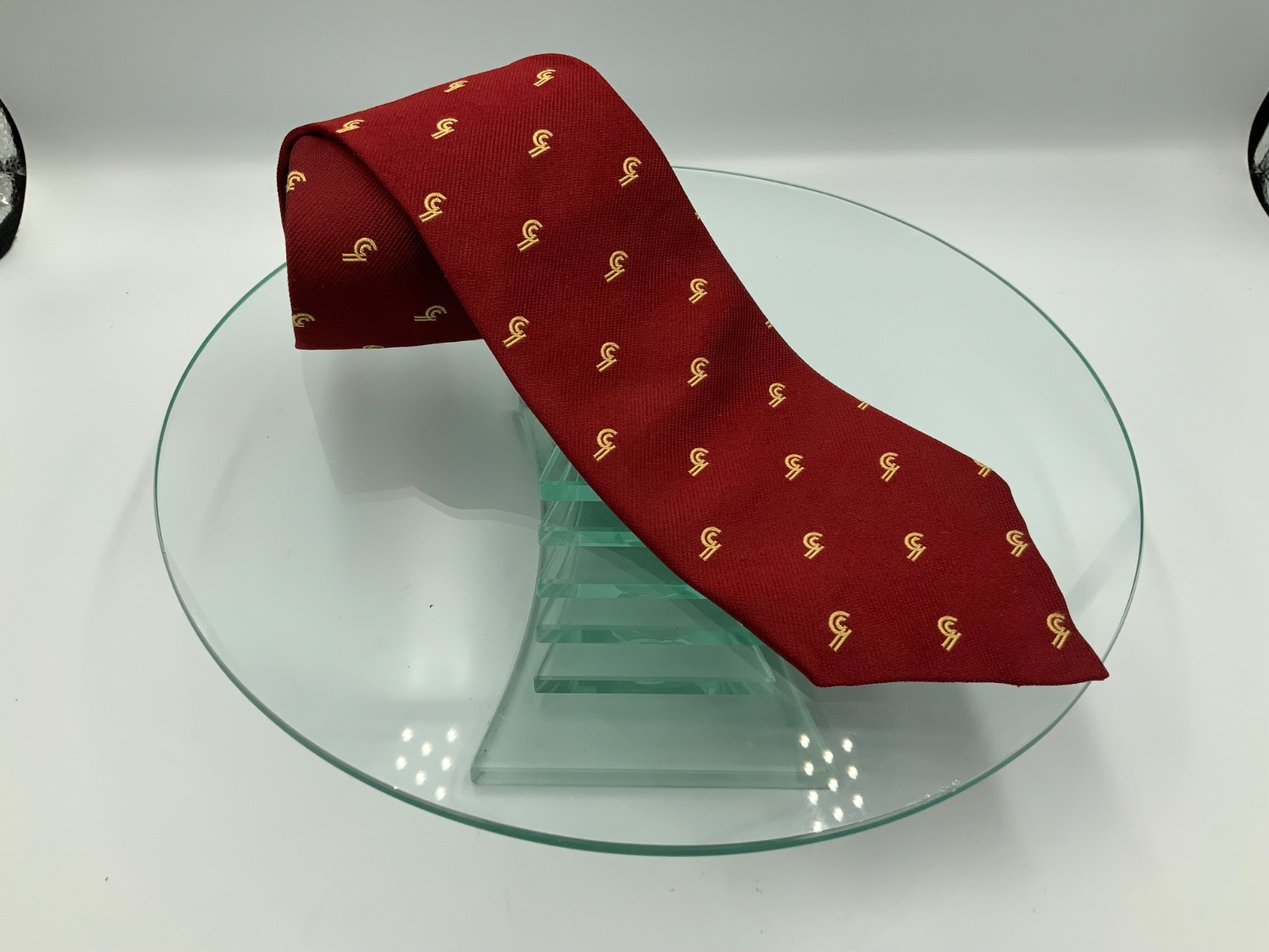 Conrail VTG Men’s Tie Alynn brand RAILROAD TRAINS DARK RED W/GOLD  3.5”x57” EUC