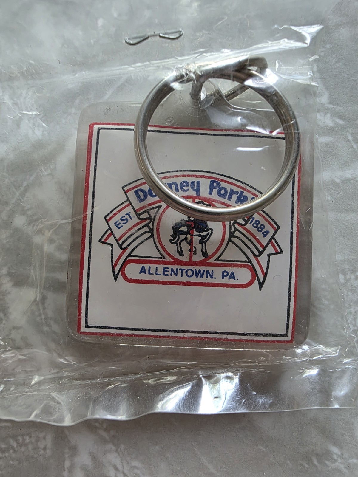 DORNEY PARK 1984 KEYCHAIN brand New 42 Years Old Never Opened Skee-Ball Prize 
