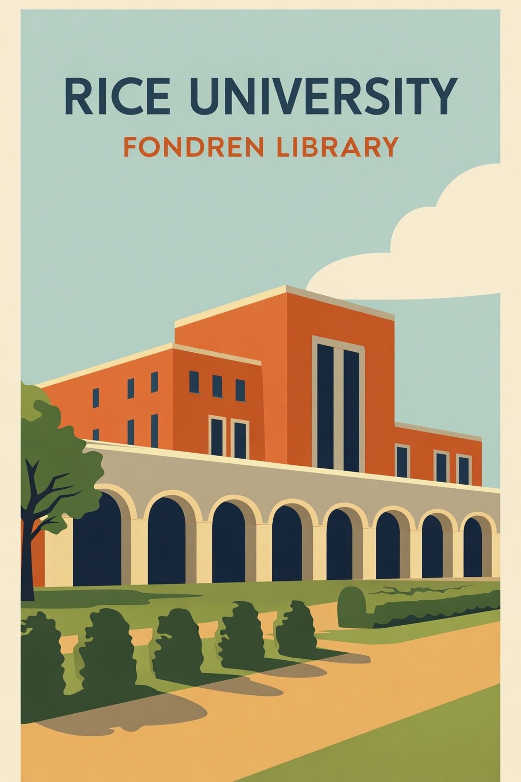Rice University Fondren Library Poster - 2x3 Print 🏛️ 200gsm Paper🗞️ Hi-Res💎 Rice University Fondren Library Poster - 2x3 Print 🏛️ 200gsm Paper🗞️ Hi-Res💎