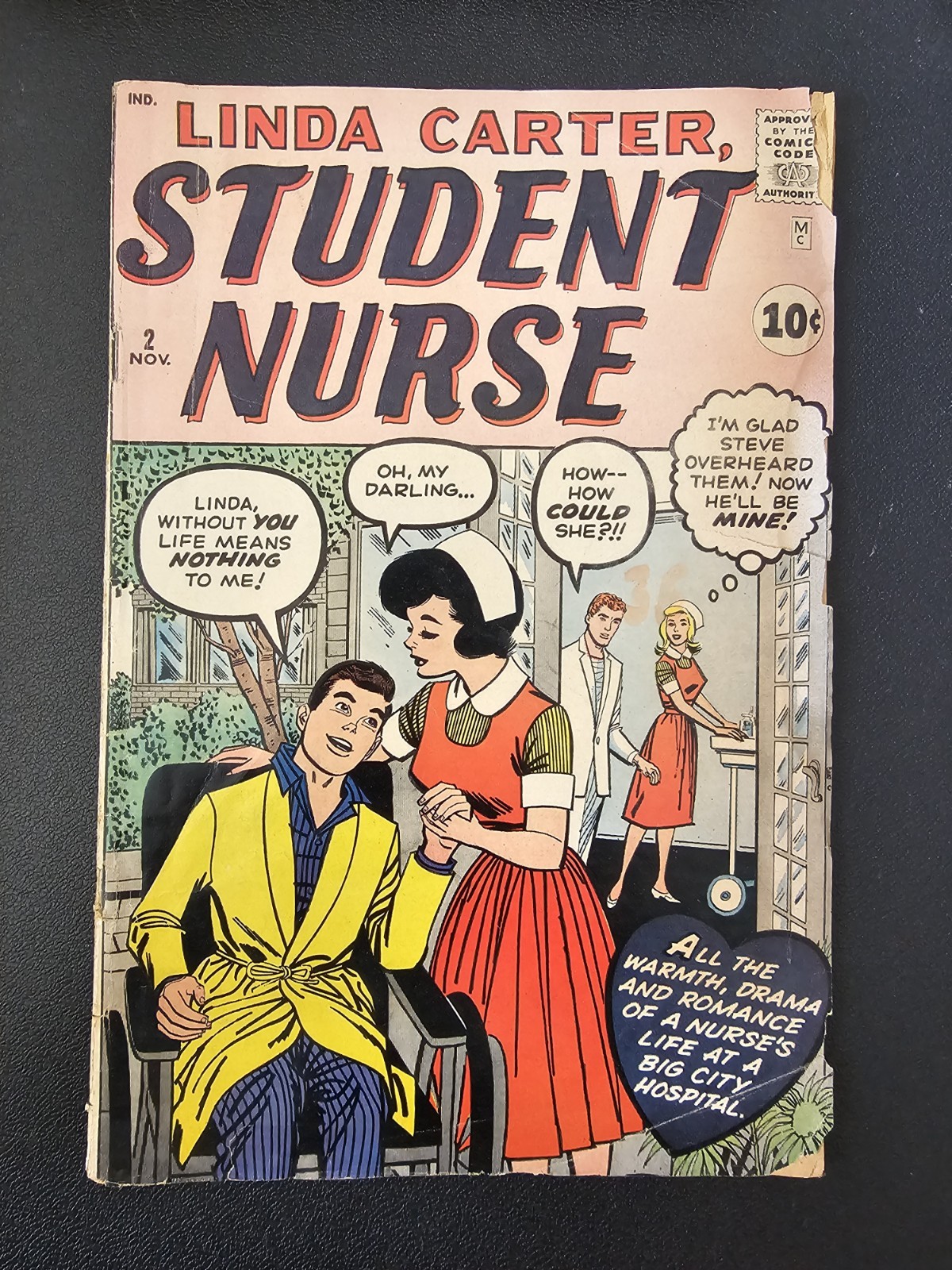 LINDA CARTER, STUDENT NURSE #2 MARVEL COMICS 1961 GOOD
