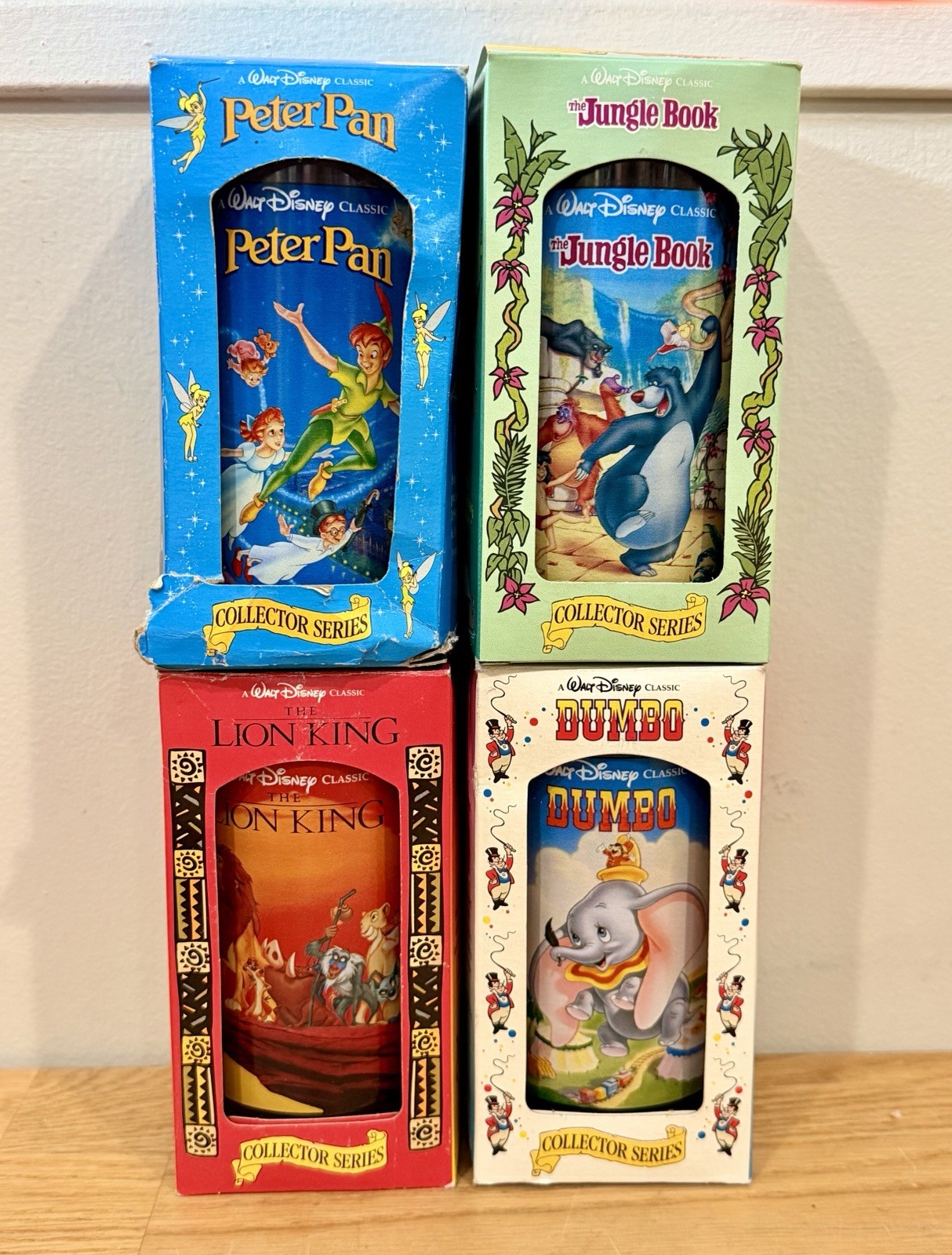 Vtg Disney Burger King Collector Series Plastic Cups 1994 Set Of 4 - Vtg Disney Burger King Collector Series Plastic Cups 1994 Set Of 4 -