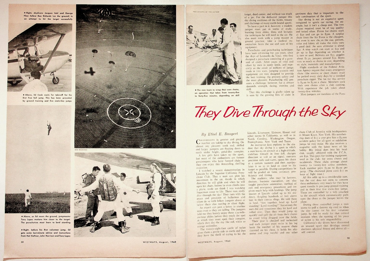 Vintage 1960 Westways Magazine Skydiving Article Print Ad Jacques Istel Vintage 1960 Westways Magazine Skydiving Article Print Ad Jacques Istel