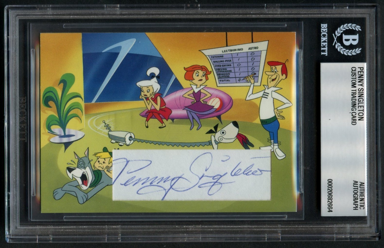 Penny Singleton d2003 signed autograph Custom Cut Actress Blondie BAS Slabbed