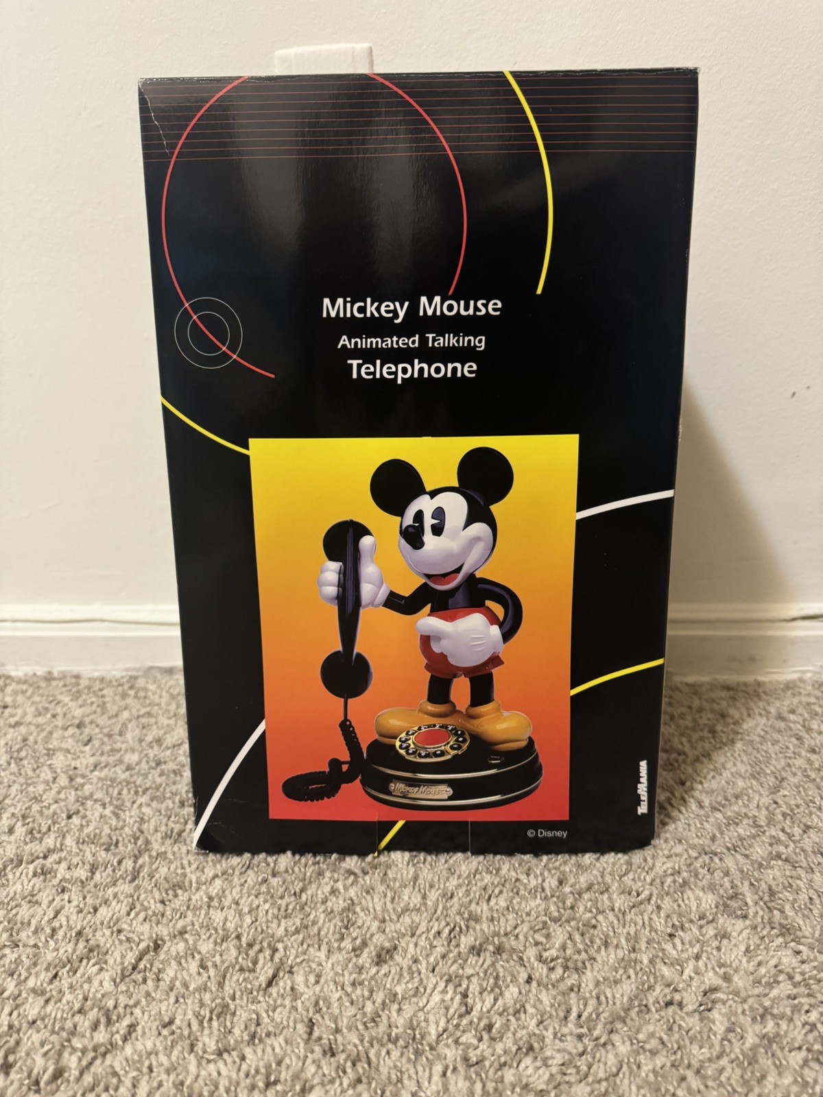 Vintage Disney 1997 Telemania Mickey Mouse Animated Talking Telephone NIB NOS