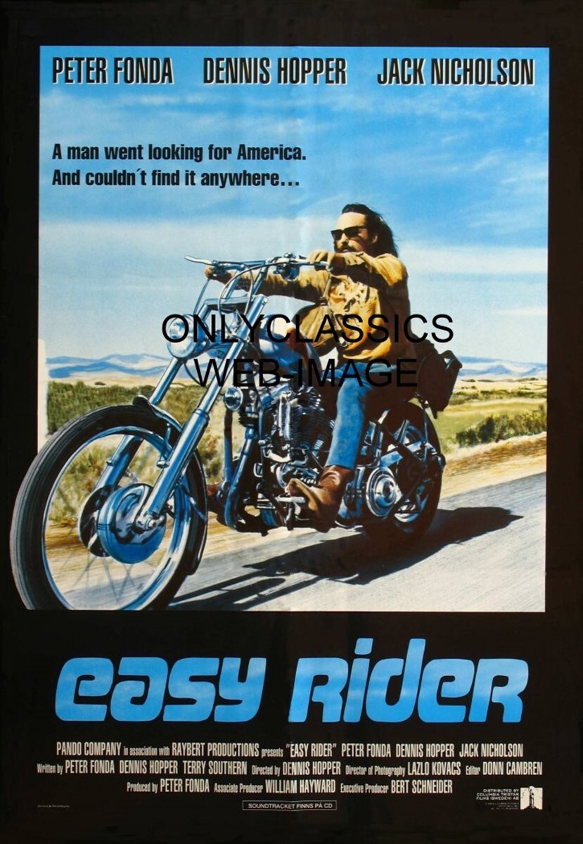 1969 EASY RIDER HARLEY DAVIDSON MOTORCYCLE CHOPPER 12X18 POSTER DENNIS HOPPER