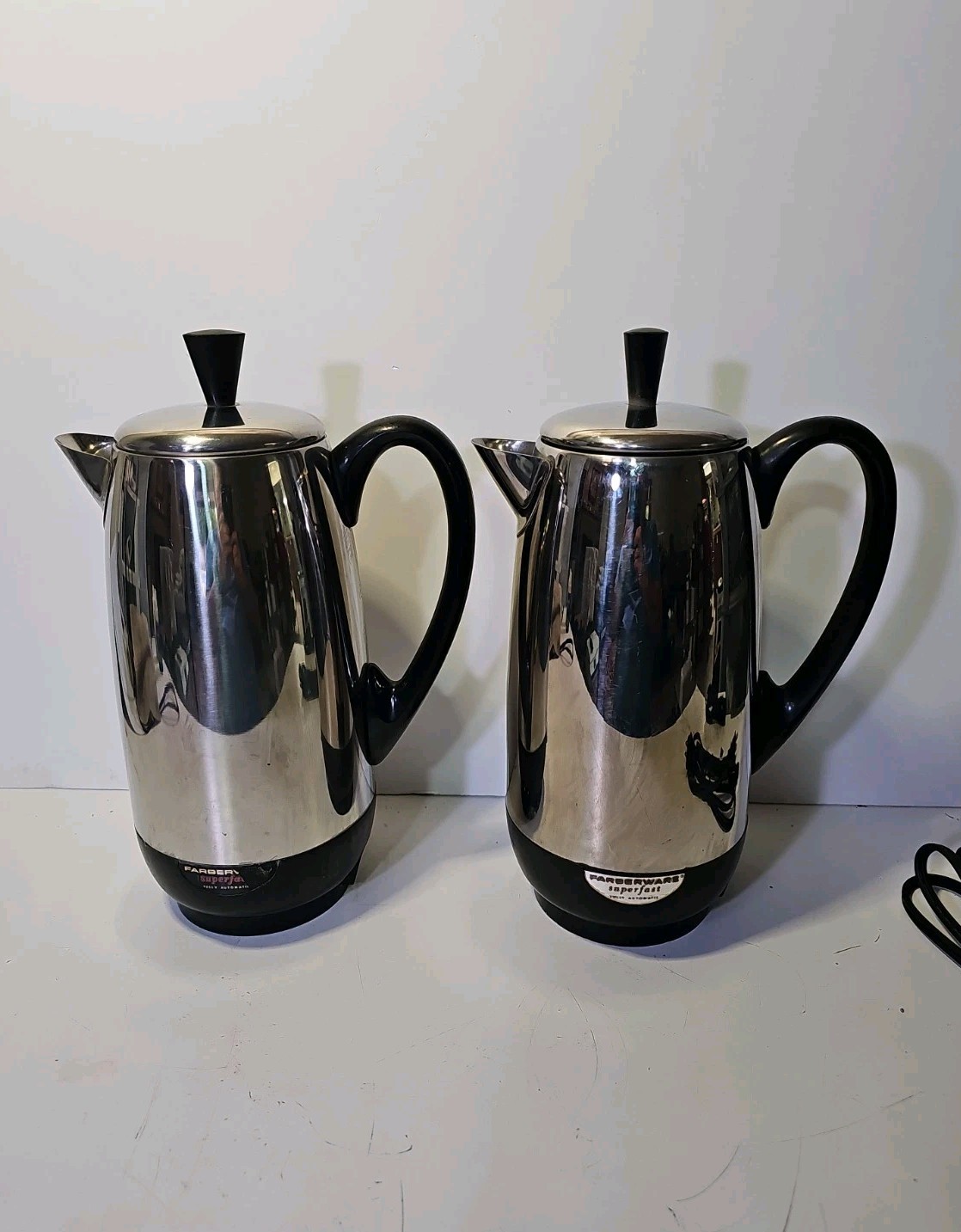 Vtg Faberware Superfast 12 Cup Percolator Coffee Pot Model 142 Stainless. Each Vtg Faberware Superfast 12 Cup Percolator Coffee Pot Model 142 Stainless. Each