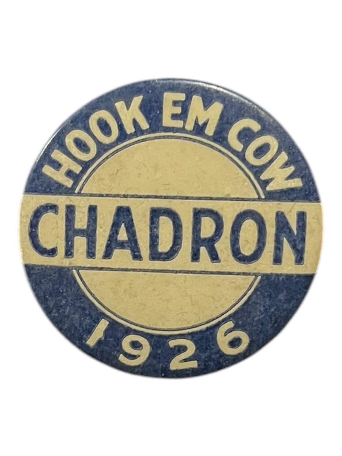 Vintage 1926 Chadron Hook Em Cow Club Pinback Button St. Louis Button Nebraska Vintage 1926 Chadron Hook Em Cow Club Pinback Button St. Louis Button Nebraska