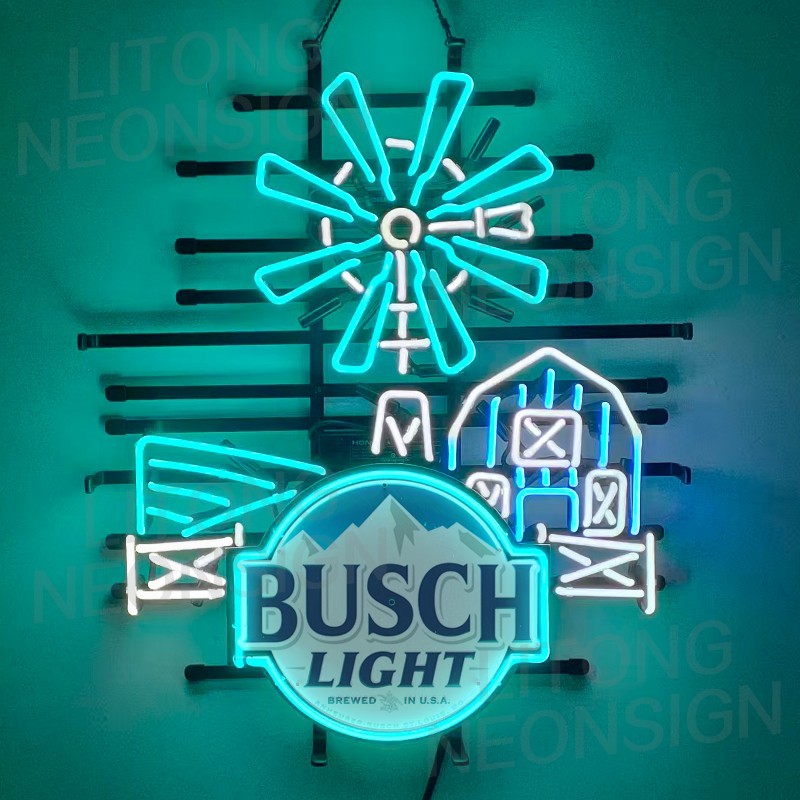New Farm Windmill Buschs Beer Neon Sign 24\