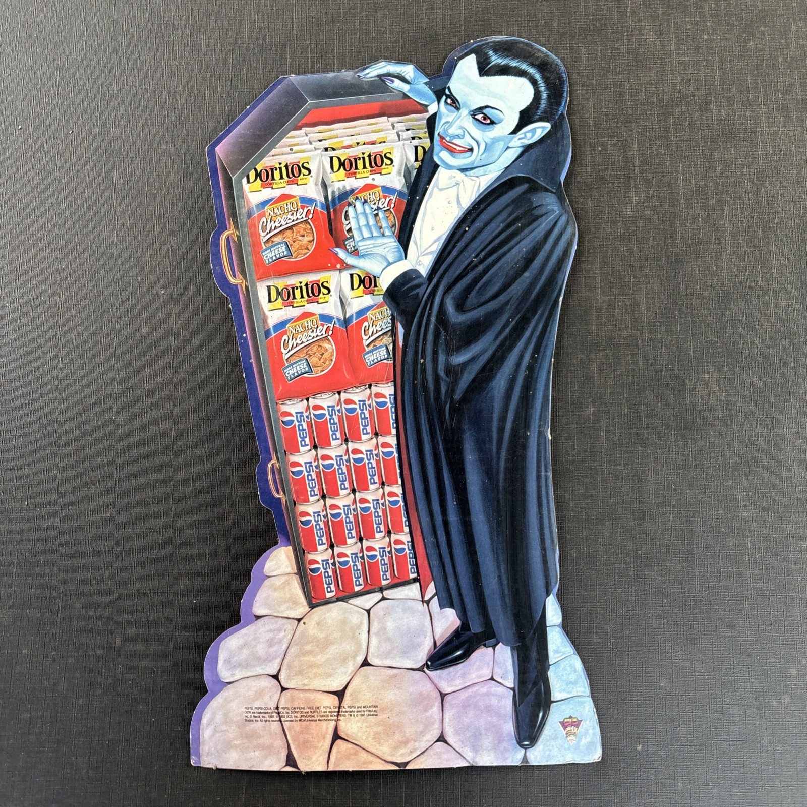 Vtg 1993 18” Doritos Pepsi Retail Cardboard Store Display Dracula Halloween 90s Vtg 1993 18” Doritos Pepsi Retail Cardboard Store Display Dracula Halloween 90s