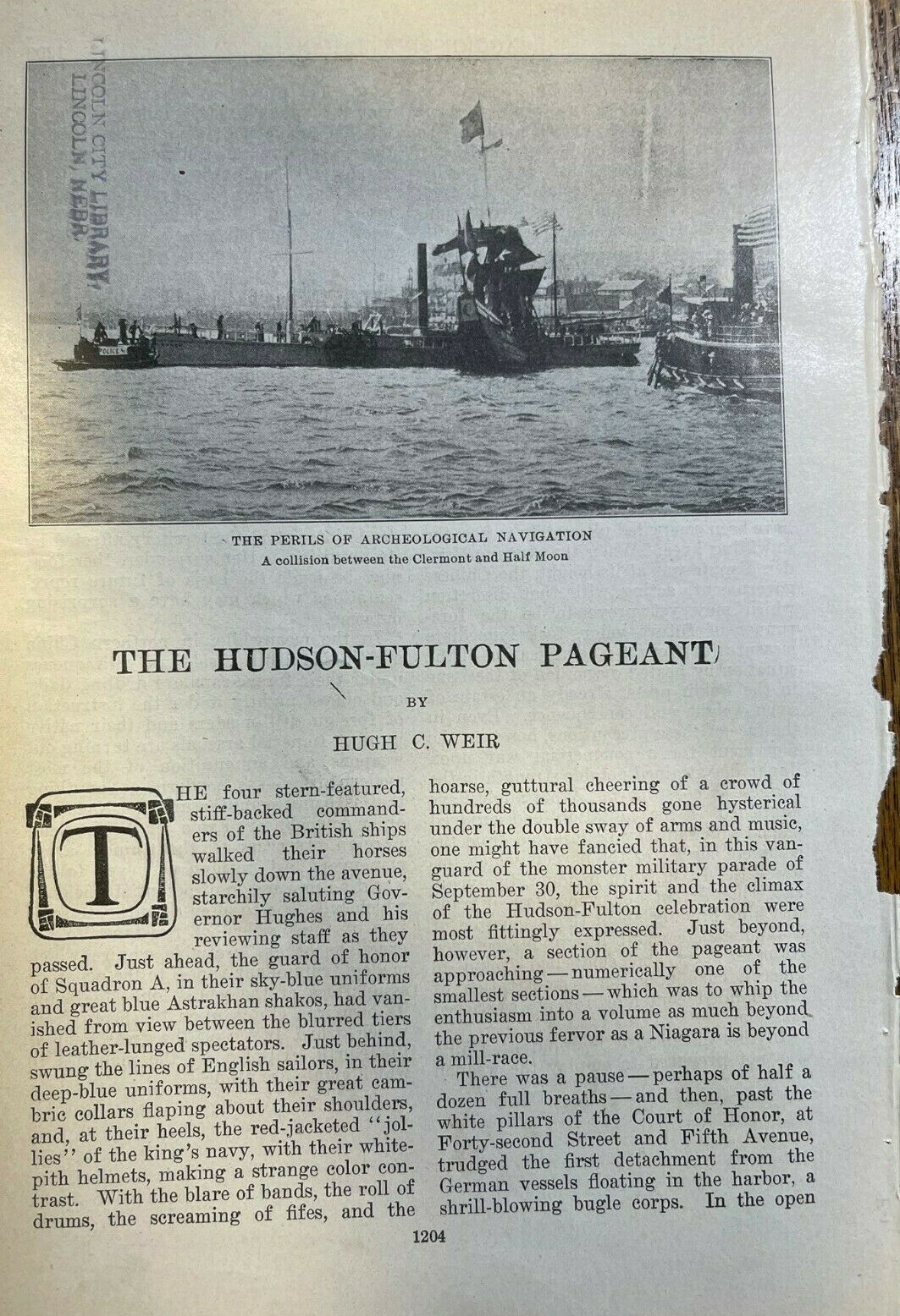 1909 Hudson Fulton Celebration New York illustrated 1909 Hudson Fulton Celebration New York illustrated