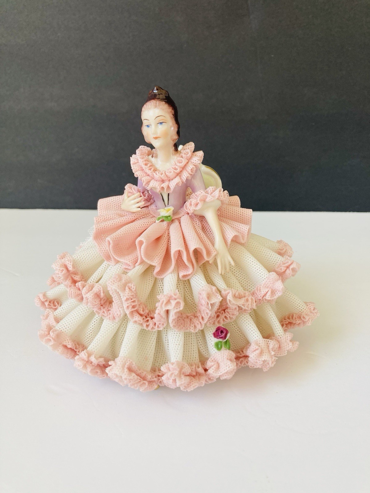 Dresden Porcelain Lace Figurine Made in Germany