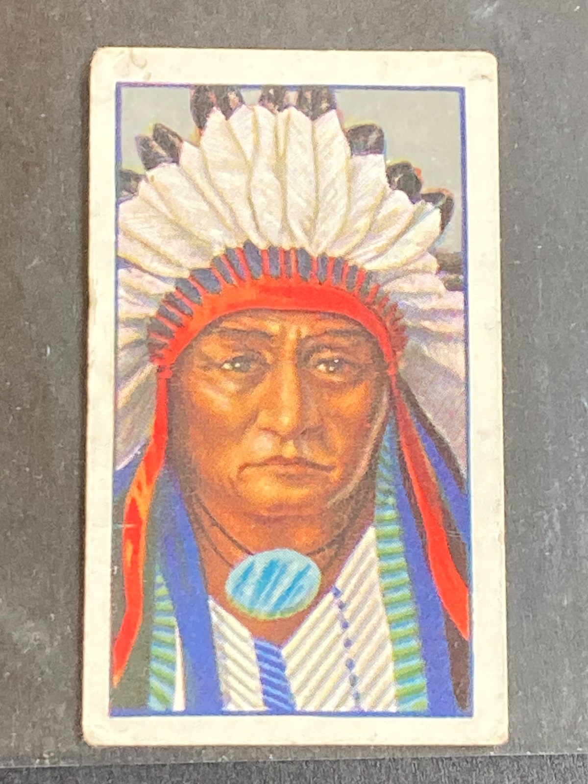 1927 Godfrey Phillips Red Indians #2 Sitting Bull Excellent Condition-Top edge