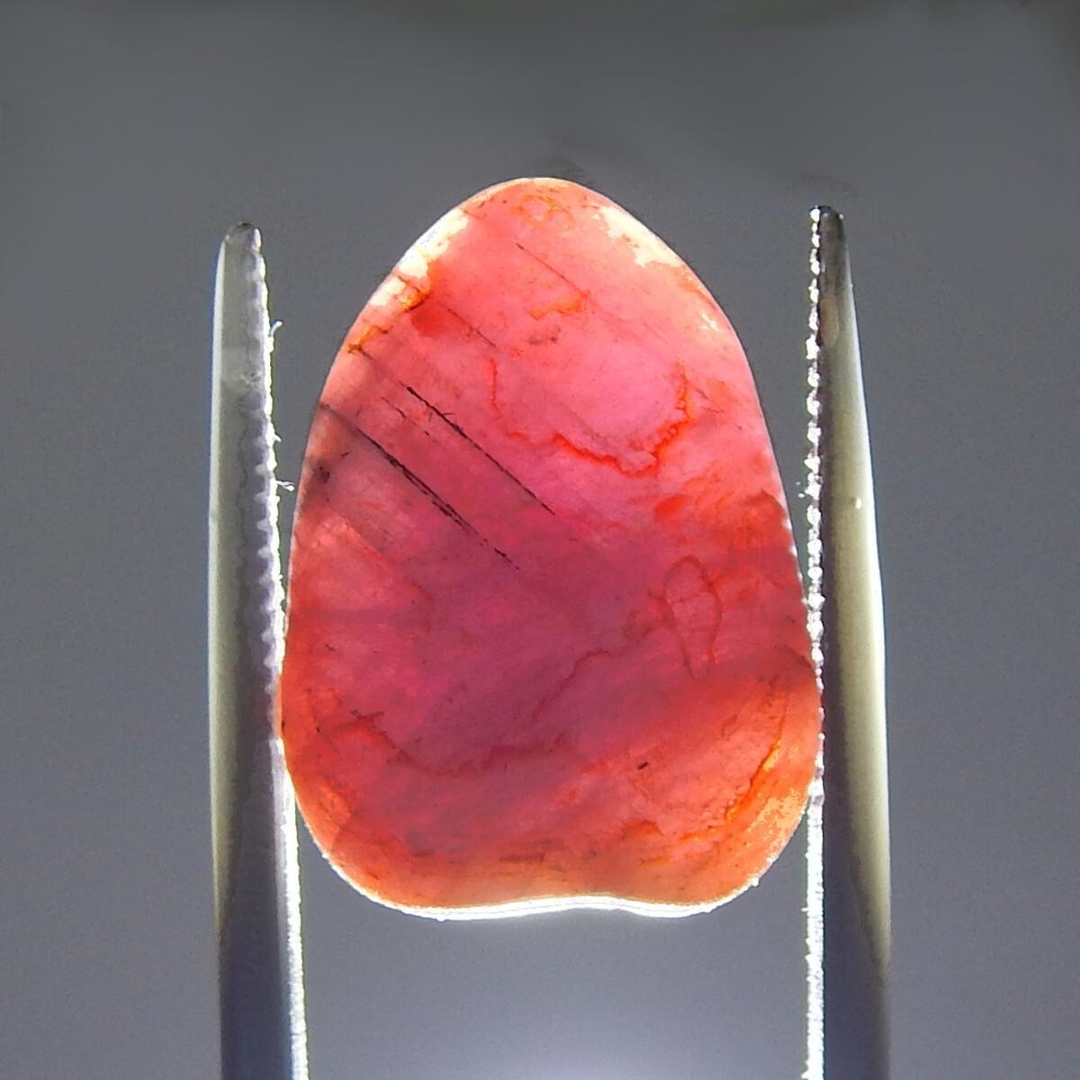 14ct Unheated Red Ruby Fluorescent Natural Earth Mined Rough River Worn Pebble