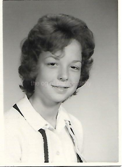 YOUNG WOMAN Found Photograph bw  Original Portrait VINTAGE 05 14 F