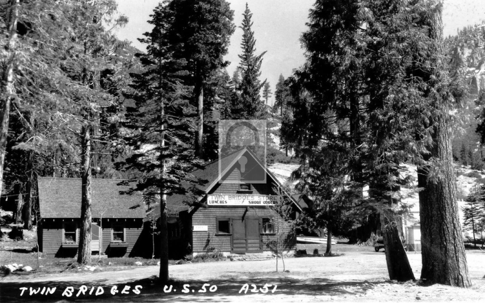 Twin Bridges General Store Summer Lake Tahoe California CA - Reprint