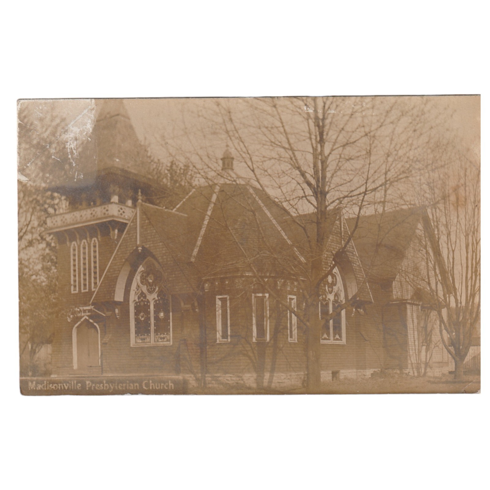 Madisonville, Kentucky Presbyterian Church Postcard 1908 Rppc Madisonville, Kentucky Presbyterian Church Postcard 1908 Rppc