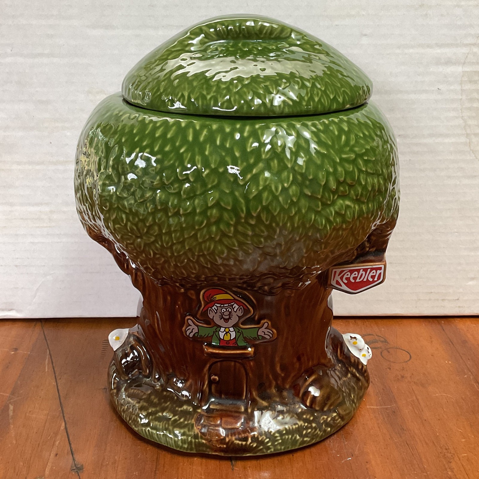 Vintage 1981 McCoy Ernie the Elf Tree Ceramic Christmas Cookie Jar USA 10 Vintage 1981 McCoy Ernie the Elf Tree Ceramic Christmas Cookie Jar USA 10