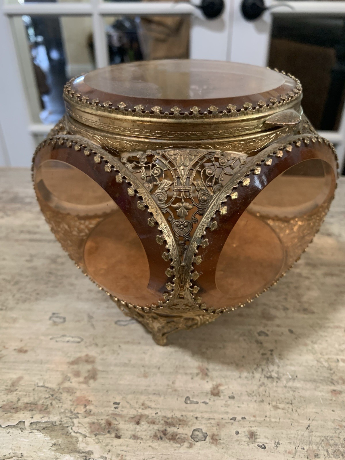 Antique French Jewelry Royal Palais Casket & Trinket Box