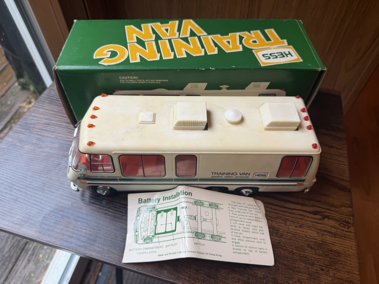 Vintage 1980 Hess Training Van - Working Lights, Box & Battery Card - Vintage 1980 Hess Training Van - Working Lights, Box & Battery Card -