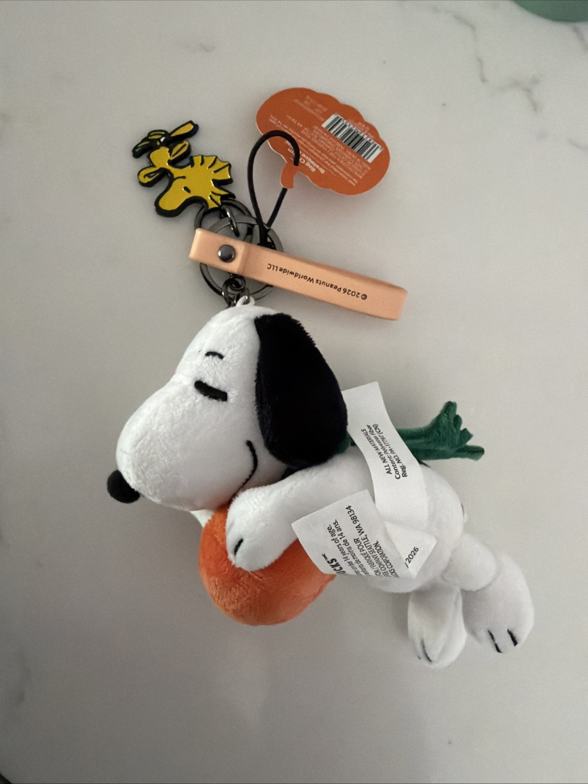 Genuine Starbucks x Peanuts Snoopy Pumpkin Keychain US InHand