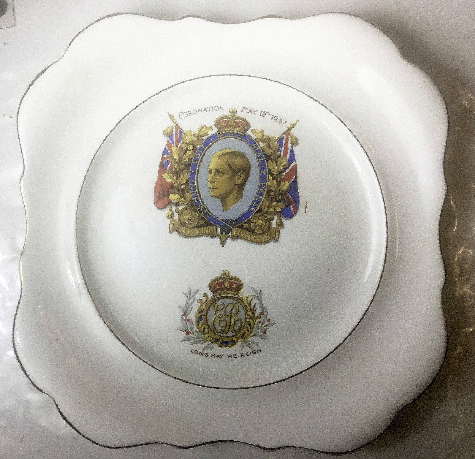 King George VI and Queen Elizabeth  CORONATION PORCELAIN PLATE 9\