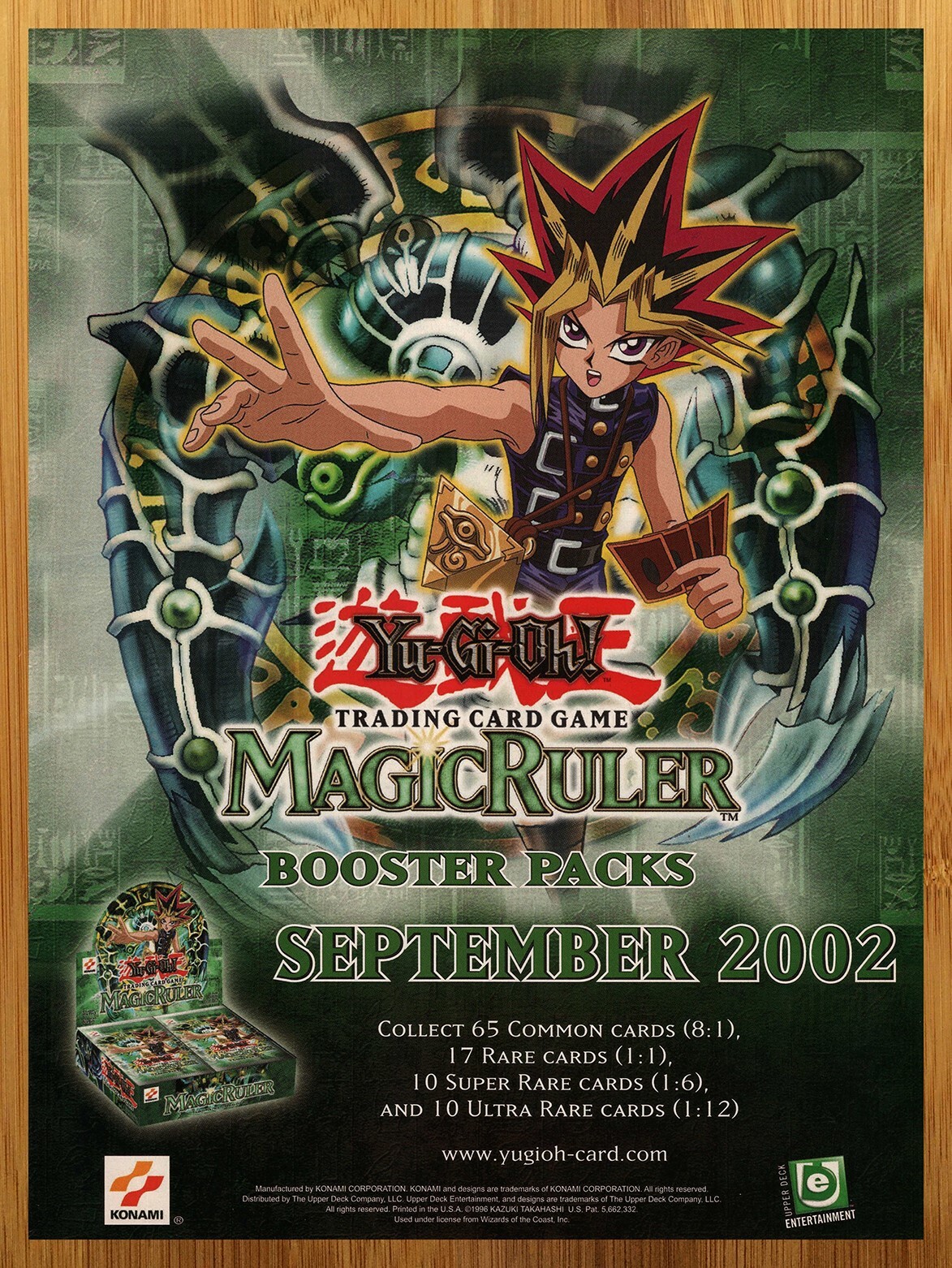 2002 Yu-Gi-Oh TCG Magic Ruler Print Ad/Poster Official CCG Card Game Promo Art