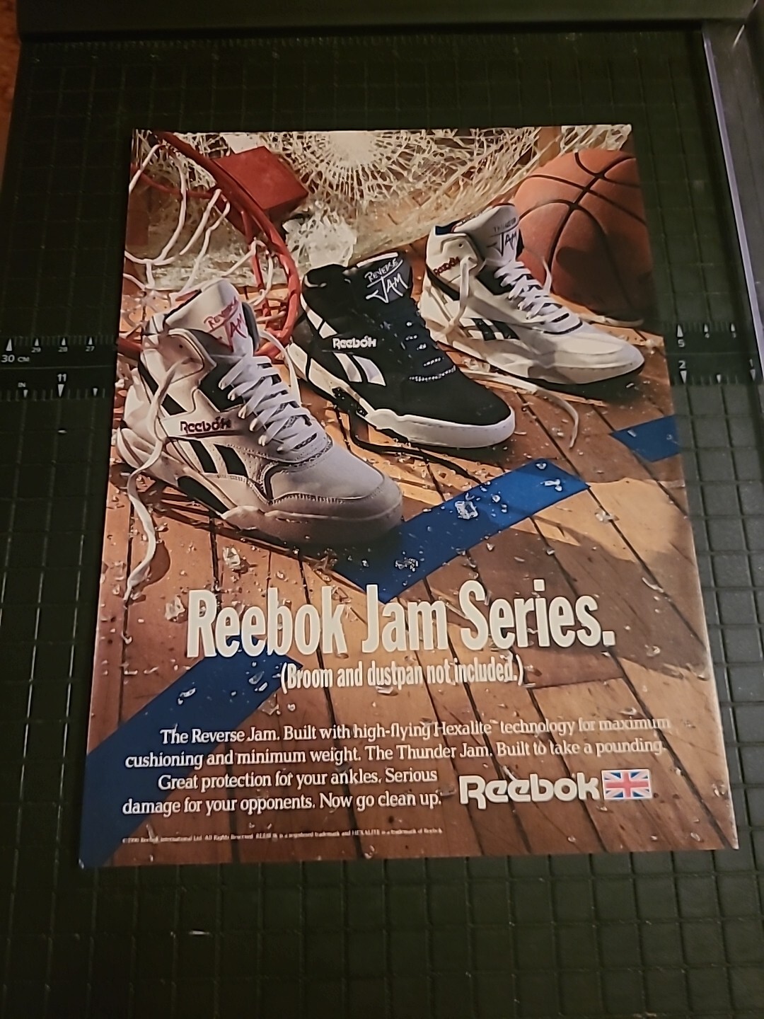 Reebok Jam Series Vintage Print Ad 1990 8x11 Great To Frame 