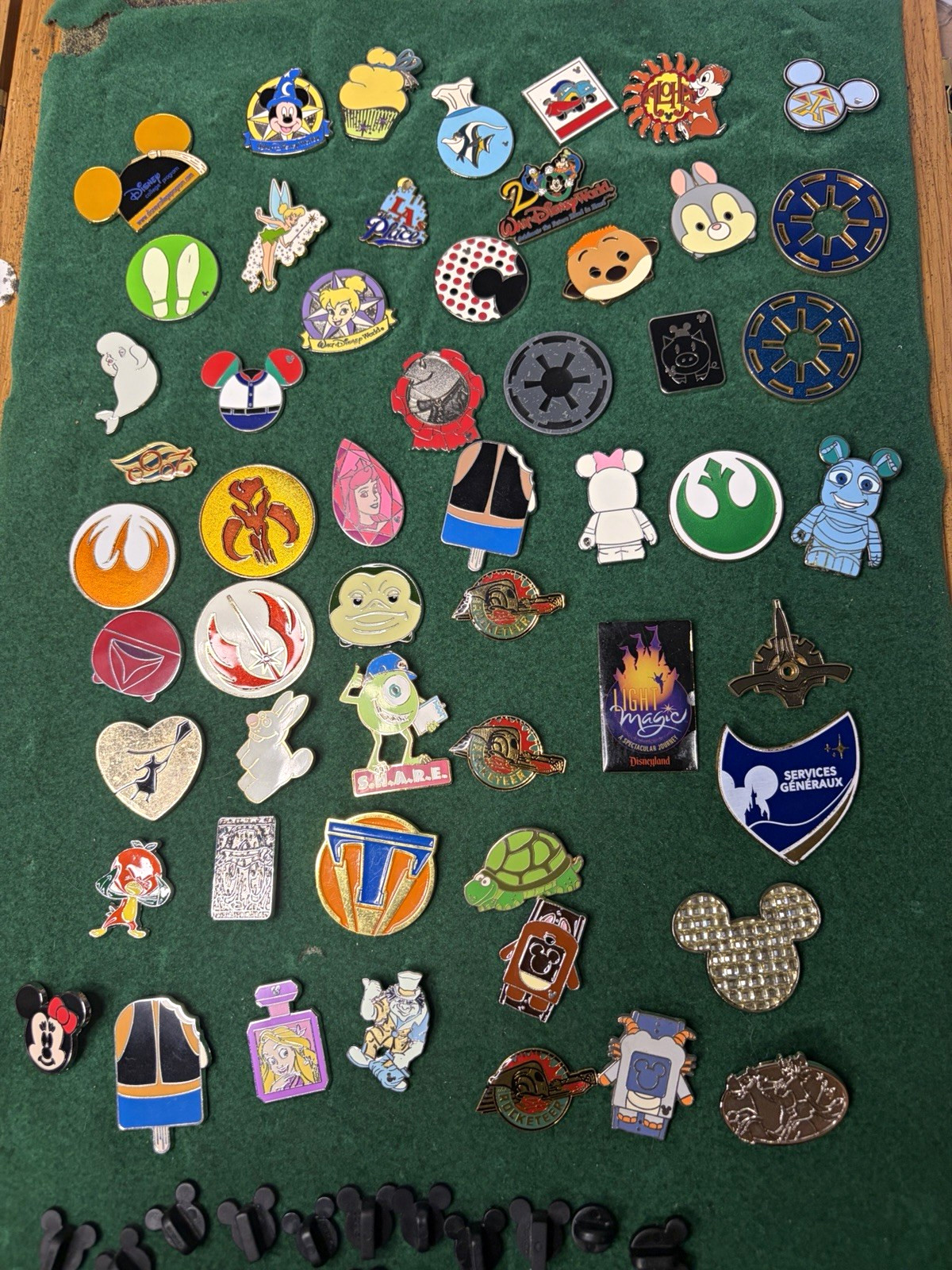 50+ Authentic Disney Trading Pin Lot Hidden Mickey Cast Member Exclusive LE LOT