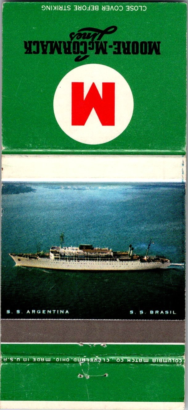 Moore-McCormack Lines Vintage Matchbook Cover 5MM28-6