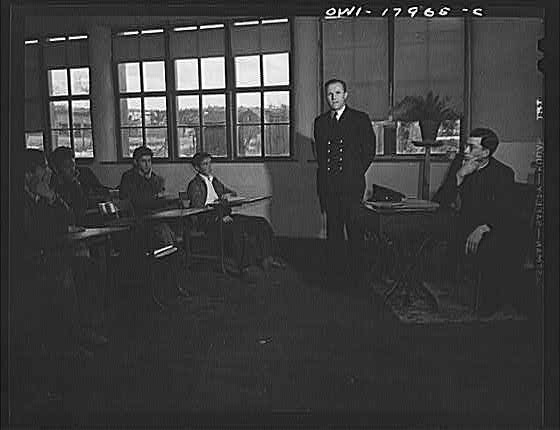 1910s Classroom Teacher Students Interior Schoolroom Black and White Photo