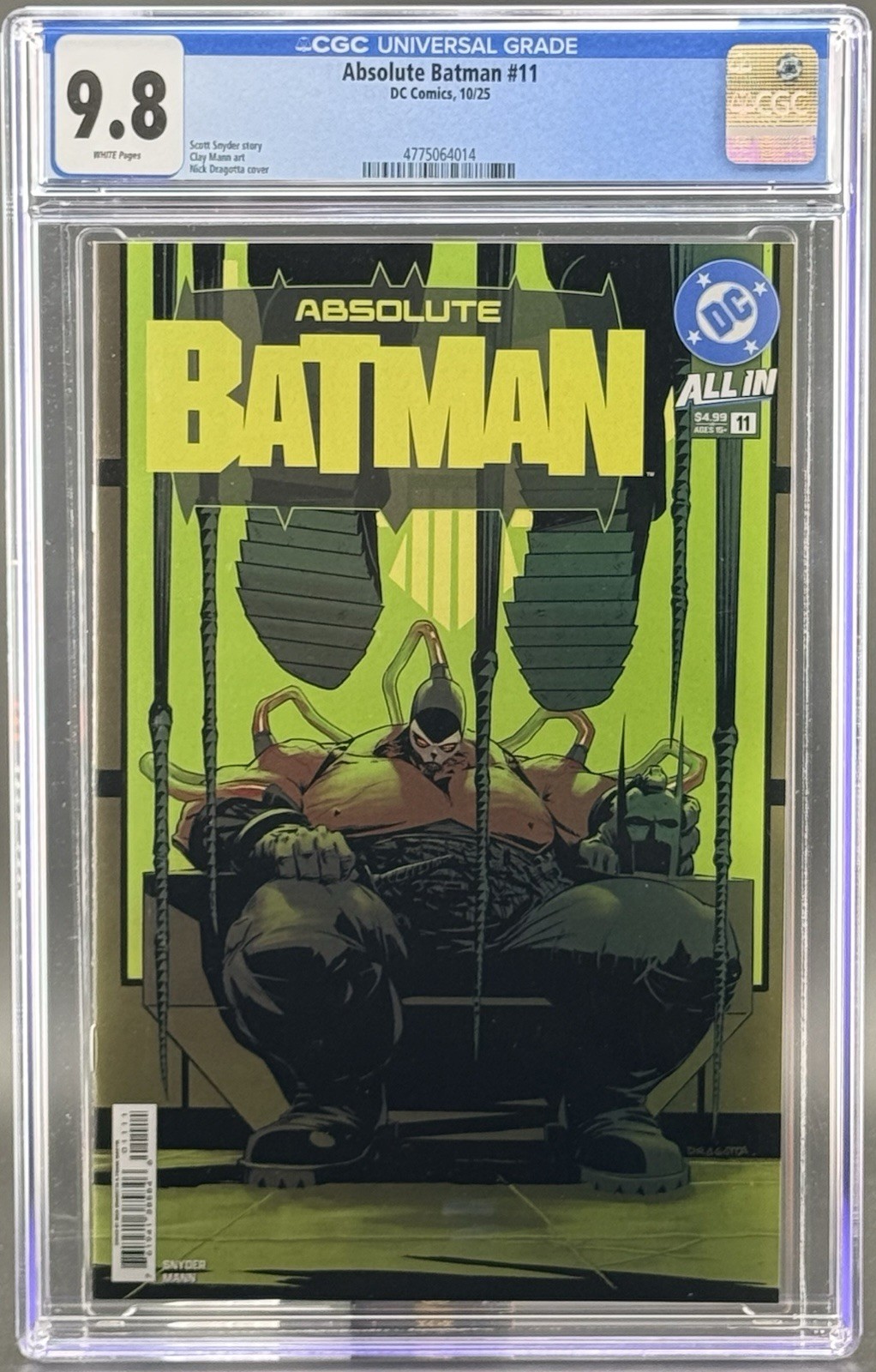 ABSOLUTE BATMAN #11 CGC 9.8 COVER A 1ST PRINT DRAGOTTA (2025) ABSOLUTE BATMAN #11 CGC 9.8 COVER A 1ST PRINT DRAGOTTA (2025)