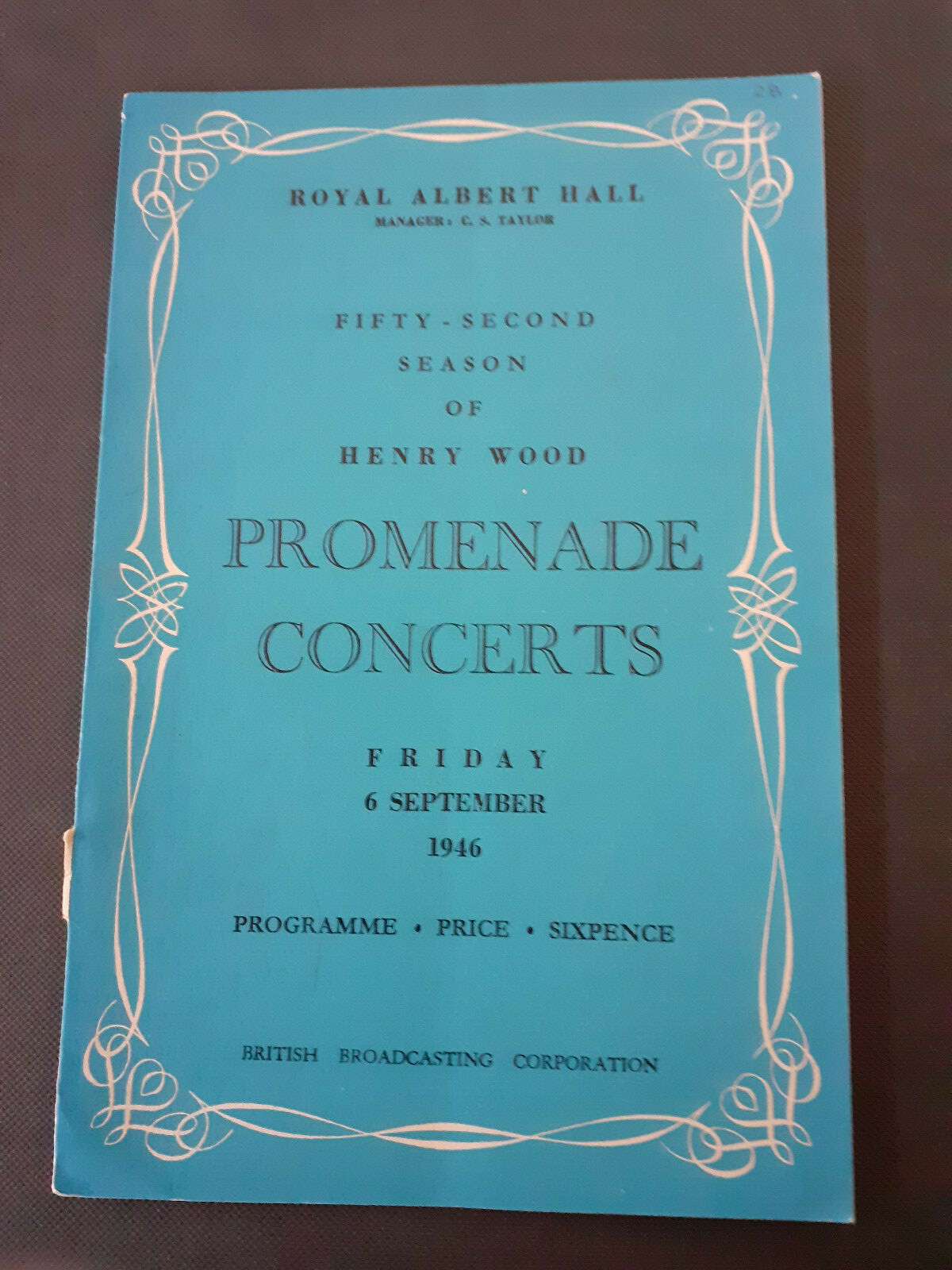 1946 Season September 6th BBC Proms Promenade Sir Henry Wood's 1946 Season September 6th BBC Proms Promenade Sir Henry Wood's